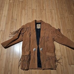Fringed Brown Suede Men’s Jacket